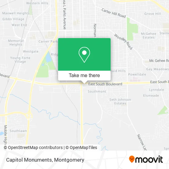 Capitol Monuments map