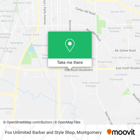 Fox Unlimited Barber and Style Shop map