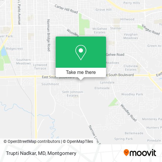 Trupti Nadkar, MD map