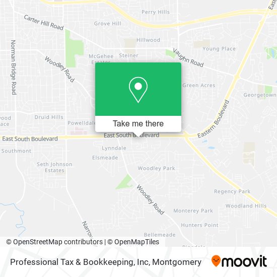 Professional Tax & Bookkeeping, Inc map