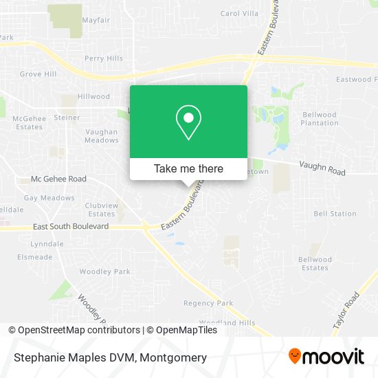 Mapa de Stephanie Maples DVM
