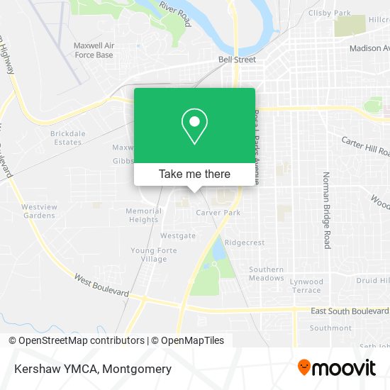 Kershaw YMCA map