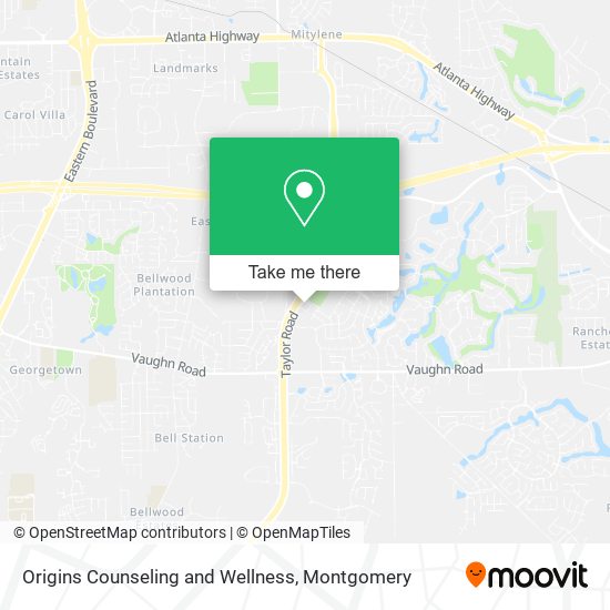 Origins Counseling and Wellness map