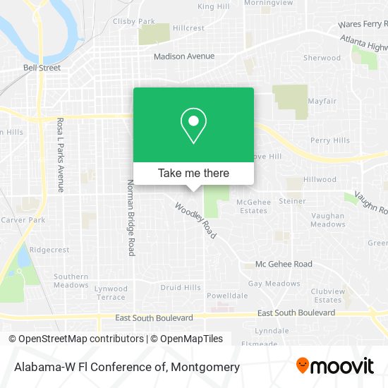 Mapa de Alabama-W Fl Conference of