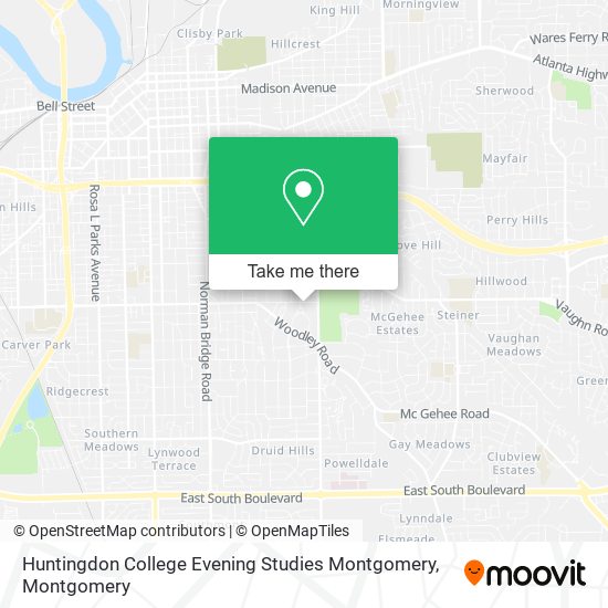 Mapa de Huntingdon College Evening Studies Montgomery