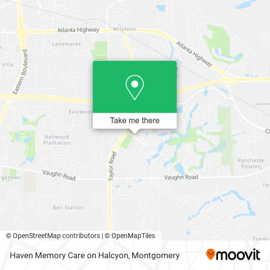 Haven Memory Care on Halcyon map
