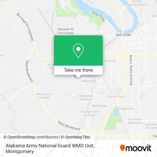 Alabama Army National Guard WMD Unit map