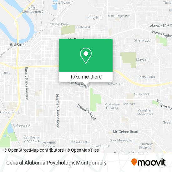 Mapa de Central Alabama Psychology