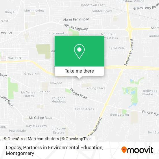 Legacy, Partners in Environmental Education map