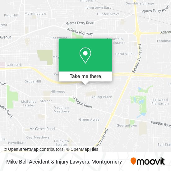 Mike Bell Accident & Injury Lawyers map