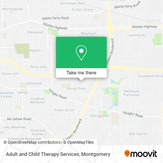 Adult and Child Therapy Services map