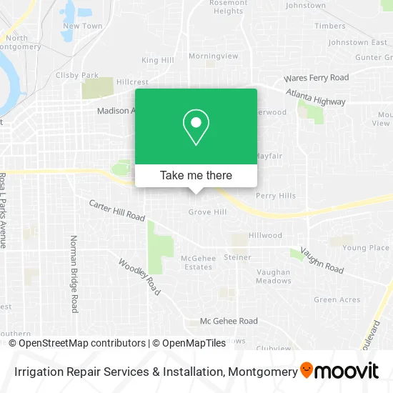 Irrigation Repair Services & Installation map