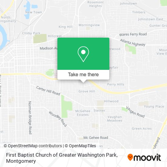 First Baptist Church of Greater Washington Park map