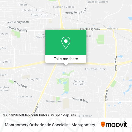 Montgomery Orthodontic Specialist map