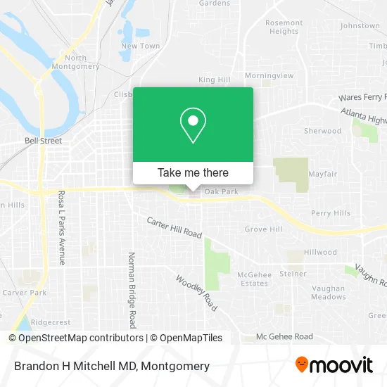 Mapa de Brandon H Mitchell MD