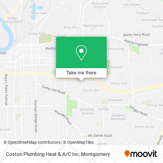 Coston Plumbing Heat & A/C Inc map