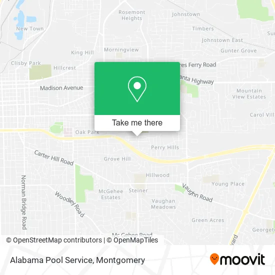 Alabama Pool Service map