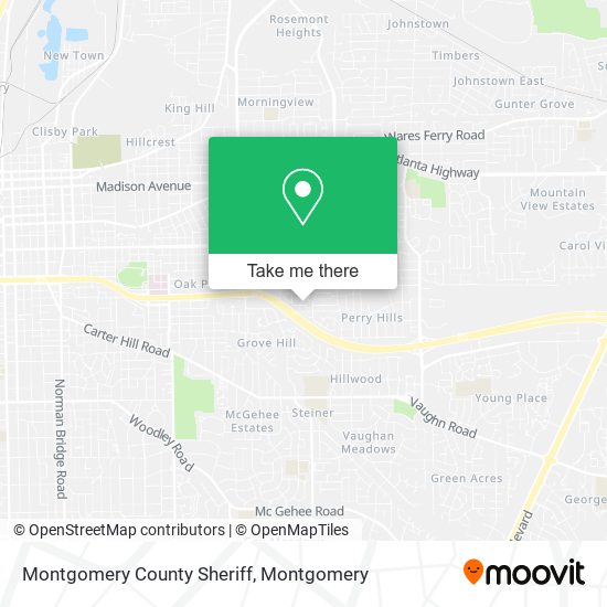 Mapa de Montgomery County Sheriff