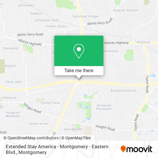 Mapa de Extended Stay America - Montgomery - Eastern Blvd.