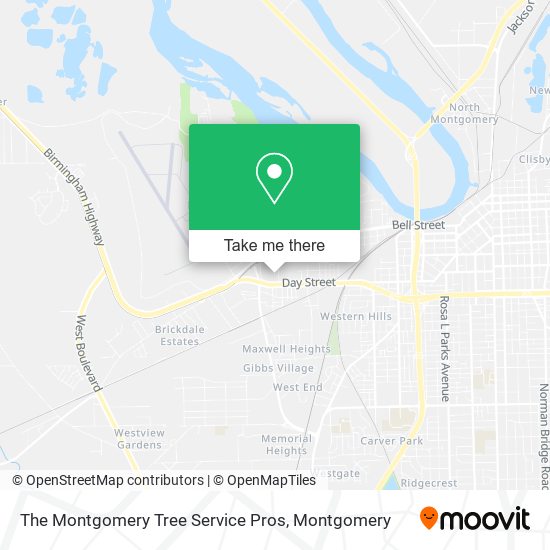 The Montgomery Tree Service Pros map