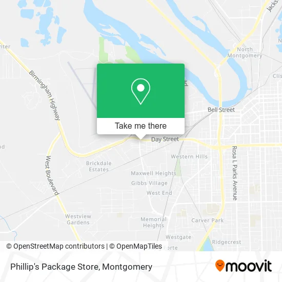 Phillip's Package Store map