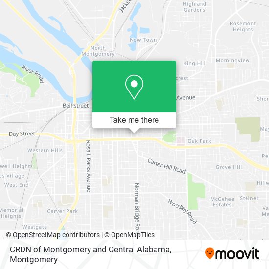 CRDN of Montgomery and Central Alabama map