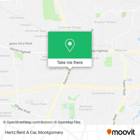 Hertz Rent A Car map
