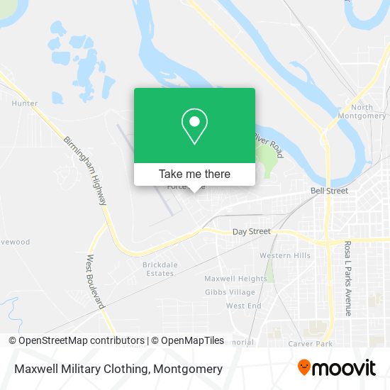 Mapa de Maxwell Military Clothing