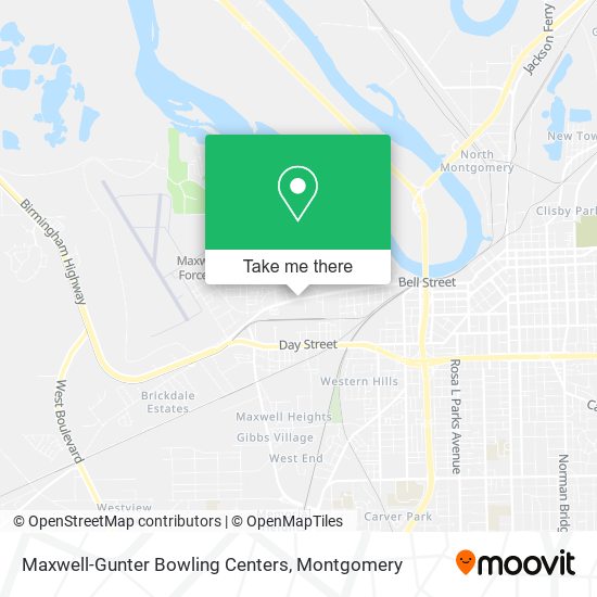 Maxwell-Gunter Bowling Centers map