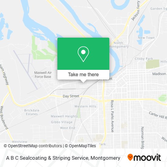 A B C Sealcoating & Striping Service map