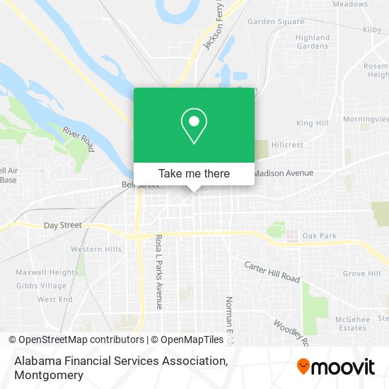 Alabama Financial Services Association map