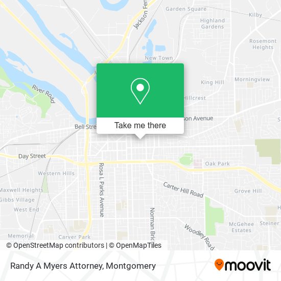 Randy A Myers Attorney map
