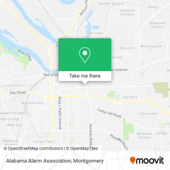 Mapa de Alabama Alarm Association