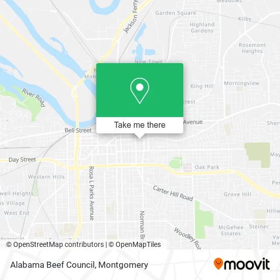 Mapa de Alabama Beef Council