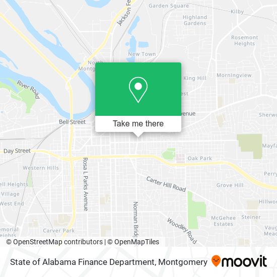 Mapa de State of Alabama Finance Department