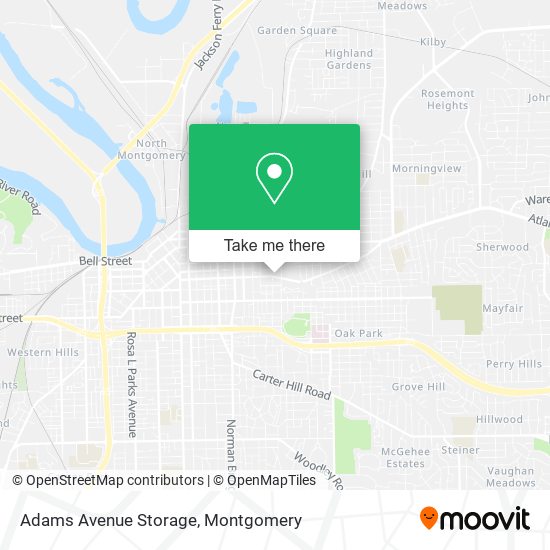 Mapa de Adams Avenue Storage