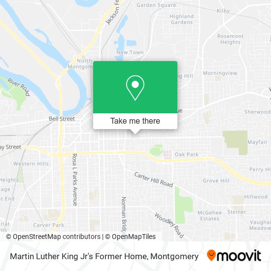 Mapa de Martin Luther King Jr's Former Home