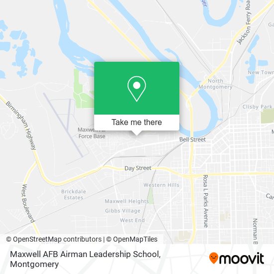 Mapa de Maxwell AFB Airman Leadership School