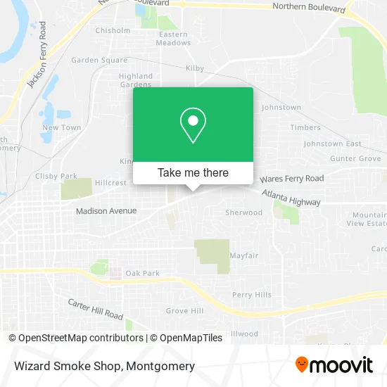 Wizard Smoke Shop map