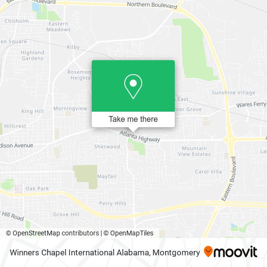 Winners Chapel International Alabama map