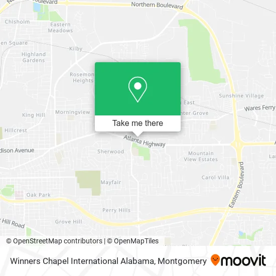 Winners Chapel International Alabama map