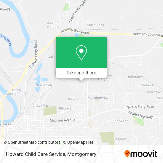 Howard Child Care Service map