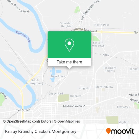 Krispy Krunchy Chicken map