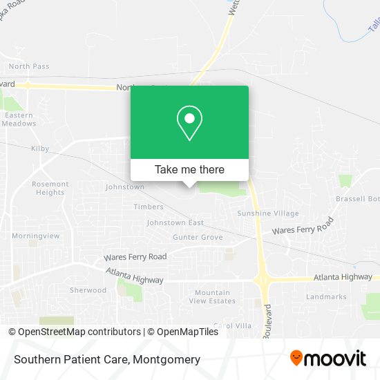 Southern Patient Care map