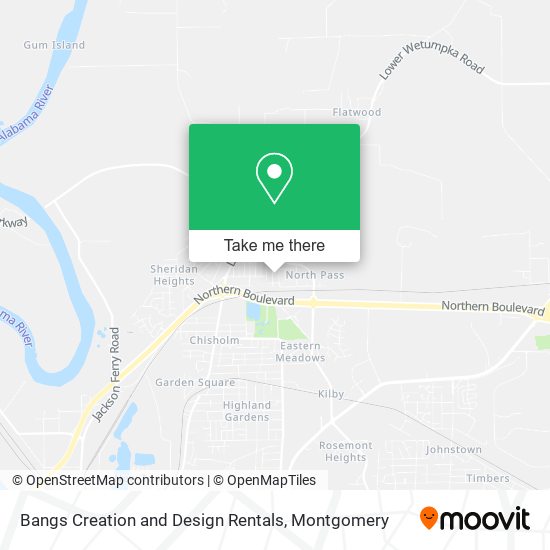 Mapa de Bangs Creation and Design Rentals