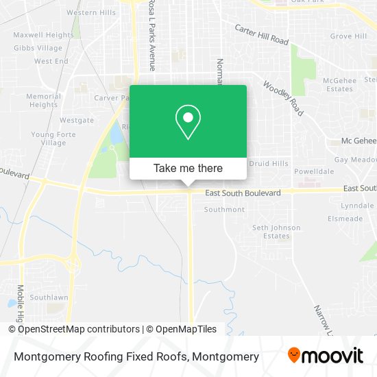 Mapa de Montgomery Roofing Fixed Roofs