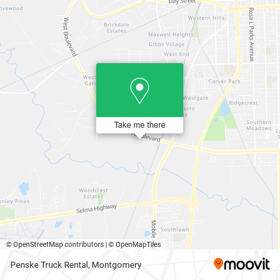 Mapa de Penske Truck Rental