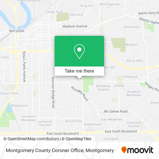 Montgomery County Coroner Office map