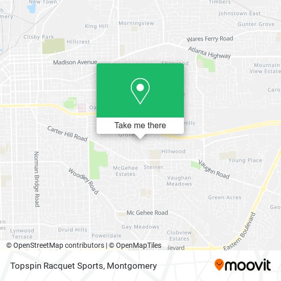 Topspin Racquet Sports map