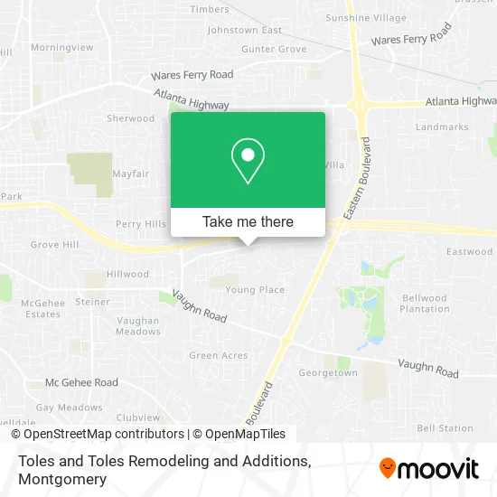 Toles and Toles Remodeling and Additions map
